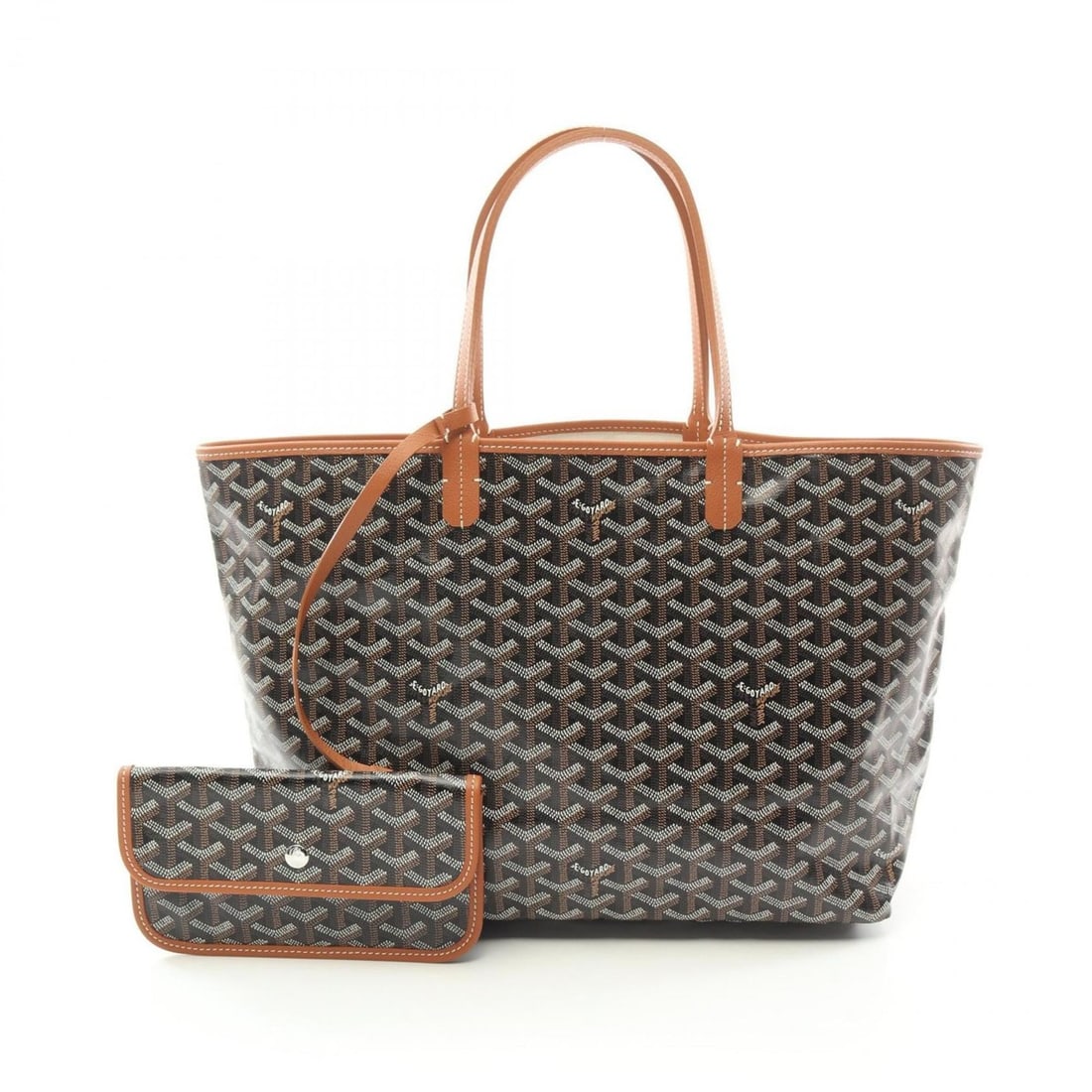 Goyard Saint Louis PM Tote Bag, Coated Canvas and Leather, Women's, Black, Brown, Multicolor: --- Catalog ---Category: SizeSize (HxWxD): 26cm x 32cm x 14cm / 10.23'' x 12.59'' x 5.51''Category: DesignType: Tote bagColor: Black, Brown, Multi-colorGender: WomenMaterial: Coated canvas , Leather C