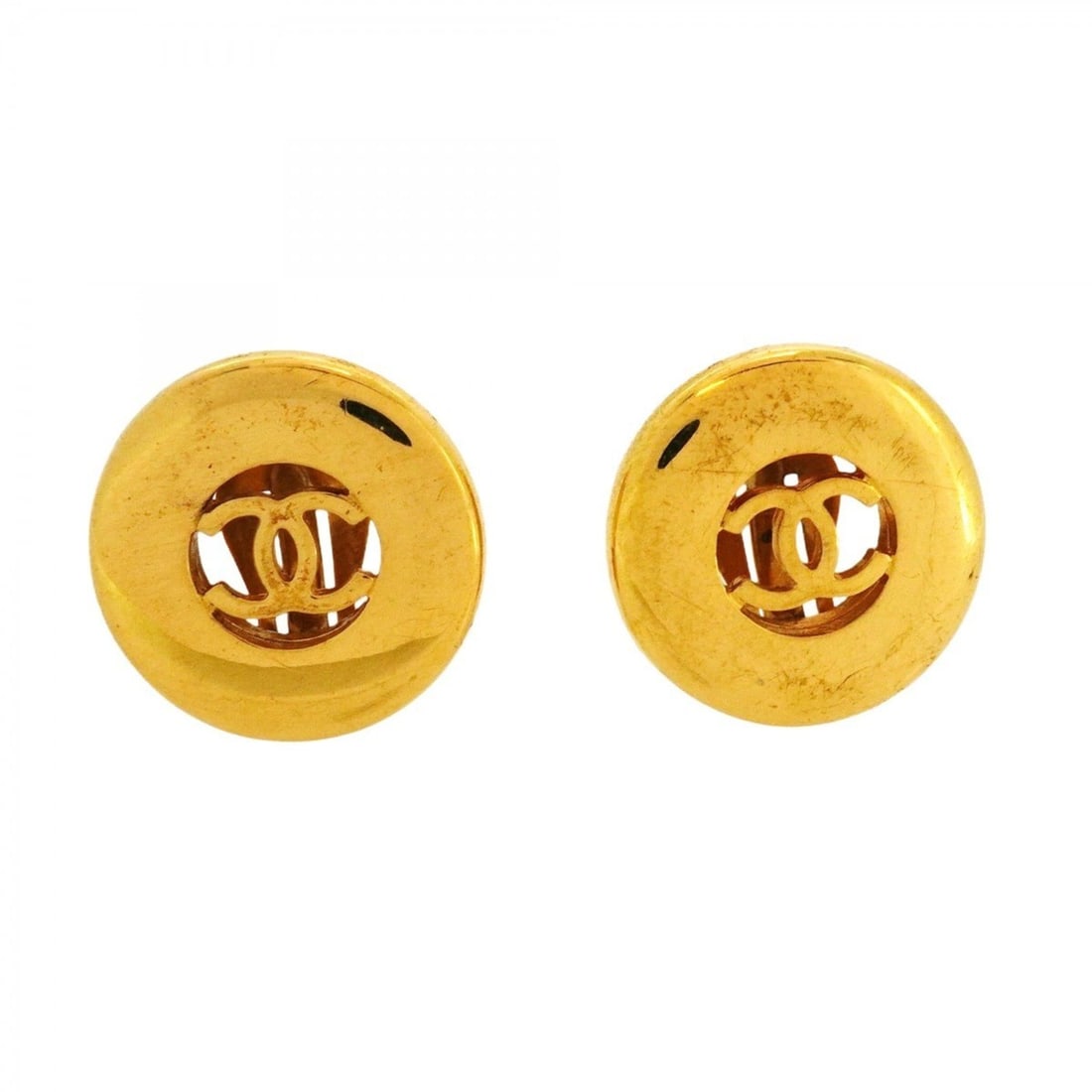Chanel Coco Mark Earrings, GP Plated Gold, Women's: --- Catalog ---Category: SizeSize (HxWxD): 24.60mm x 24.60mm / 0.97'' x 0.97''Category: DesignType: Clip earringsColor: GoldGender: WomenMaterial: Gold platingCategory: GeneralBrand: Chanel--- Item Li