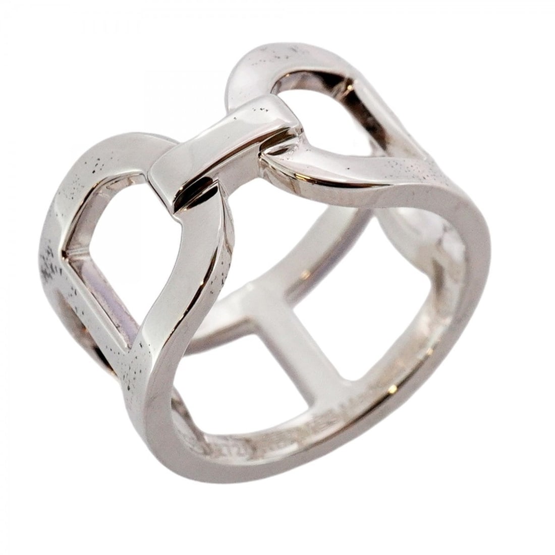 Hermes Ever Chaine d'Ancre Ring, Silver 925, #50, Women's (1 of 12)