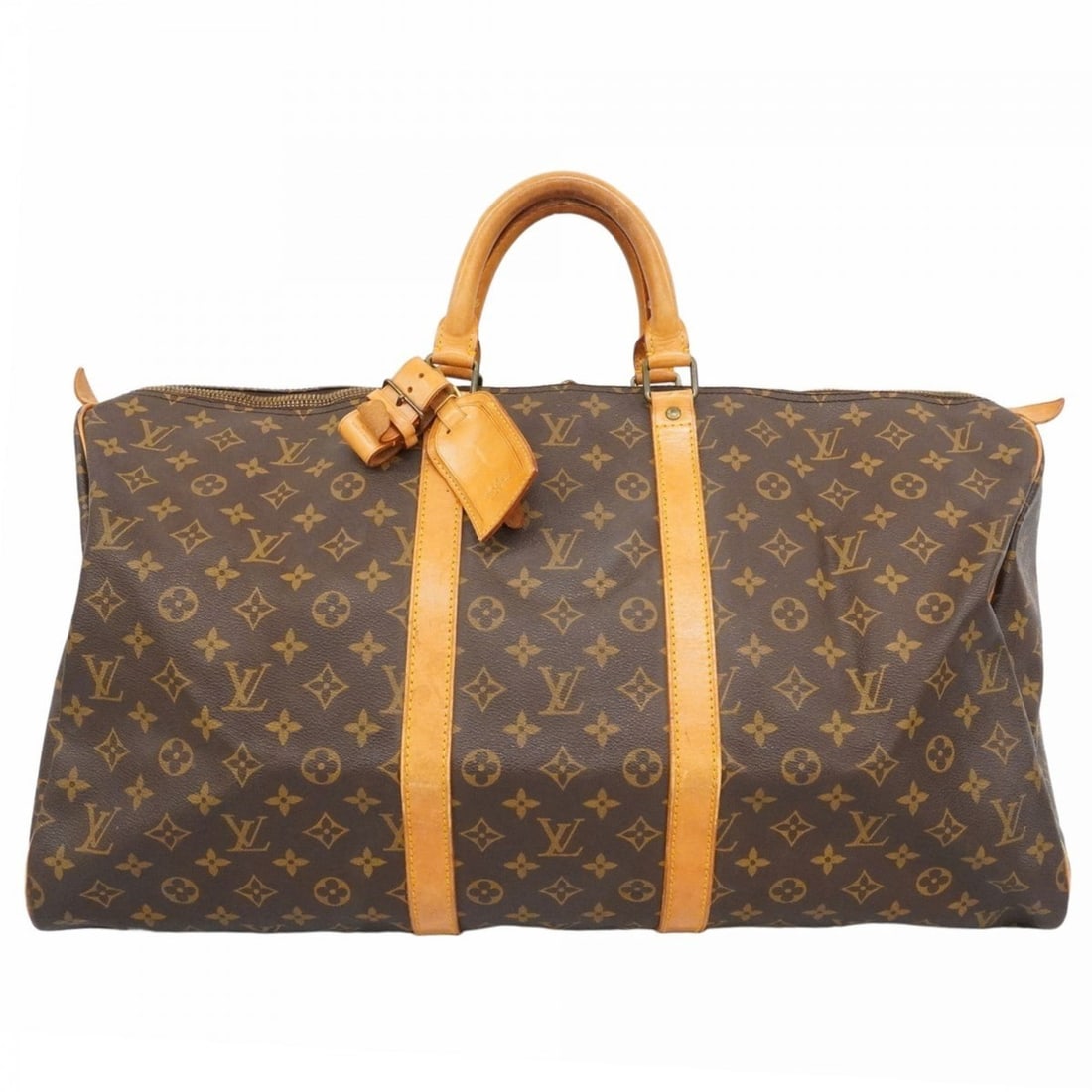 Louis Vuitton Monogram Keepall 55 Boston Bag M41424 Brown Men's and Women's (1 of 20)