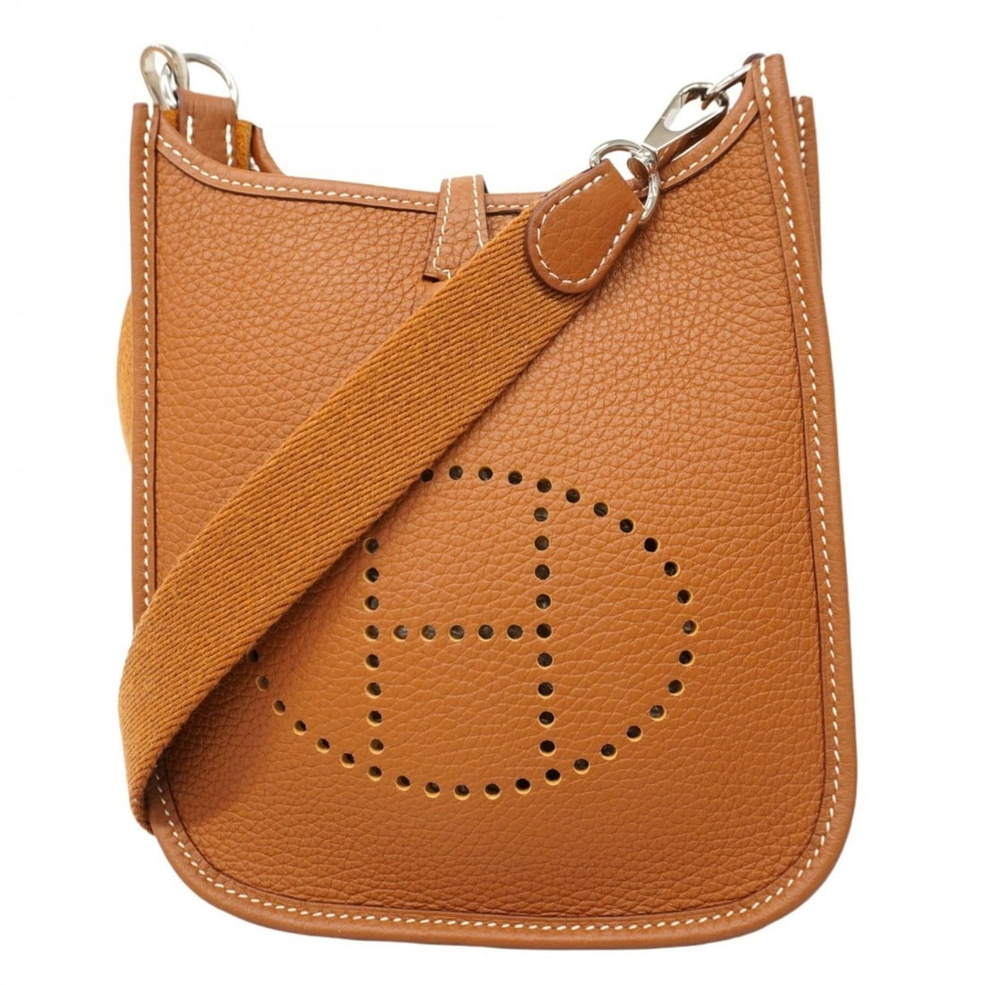 Hermes Hermès Evelyn TPM Taurillon Clemence Shoulder Bag, Gold, B Stamp, Women's (1 of 15)