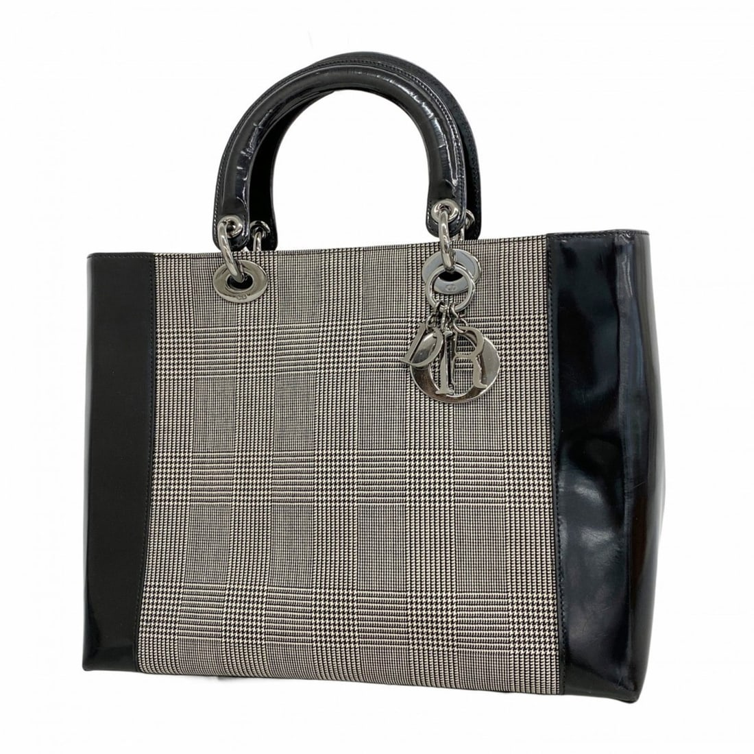 Christian Dior Lady Canvas Handbag in Black and Grey for Women, P2040020 (1 of 10)