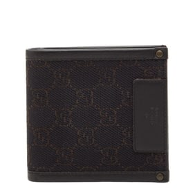Gucci GG Canvas Bifold Wallet 101663 2149 Brown Leather Women's GUCCI