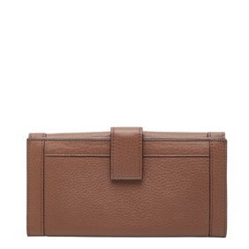 Gucci Long Wallet with Double Hook 231839 Brown Canvas and Leather for Women