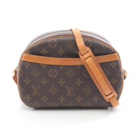Louis Vuitton Blois Shoulder Bag, Coated Canvas and Leather, Monogram, Women's, Brown, M51221