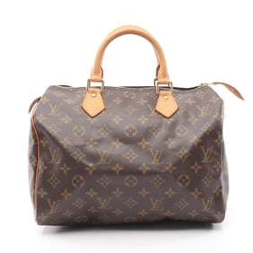 Louis Vuitton Speedy 30 Handbag, Coated Canvas and Leather, Monogram, Women's, Brown, M41526