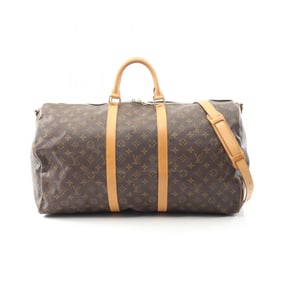 Louis Vuitton Keepall Bandouliere 55 Boston Bag, Coated Canvas and Leather, Monogram, Men's Women's,