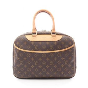 Louis Vuitton Deauville Bowling Vanity Handbag, Coated Canvas and Leather, Monogram, Women's, Brown,