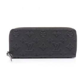Louis Vuitton Portefeuille Clemence Round Long Wallet in Monogram Empreinte Leather, Women's, Black,