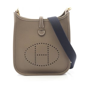 Hermes Hermès Evelyn TPM Amazon Shoulder Bag in Taurillon Clemence Leather, Gray, for Women