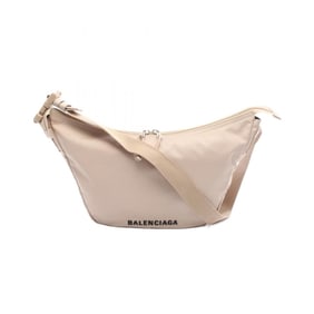 Balenciaga Wheel Shoulder Bag, Nylon, Men's/Women's, Beige, 655009