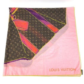 LOUIS VUITTON M73946 Monogram LV Logo Large Scarf/Shawl/Scarf/Muffler, Cotton/Silk, Men's/Women's