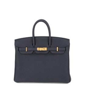 Hermes Birkin 25 Bleu Nuit/Togo Y Stamp HERMES Handbag