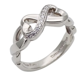 Tiffany & Co. Women's Ring, 750WG Diamond, Paloma Picasso Double Loving Heart, White Gold, Polished,