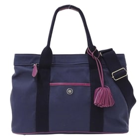 LOEWE Women's Handbag/Shoulder Bag, Navy Canvas, Tassel, Fringe, Crossbody