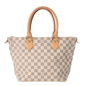 LOUIS VUITTON Damier Azur Saleya PM White N51186 Women's Handbag, AB Rank, Pre-owned, Ginzo