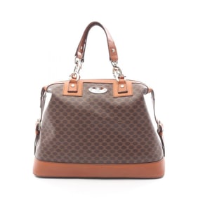 Celine Macadam handbag, coated canvas and leather, brown, for women