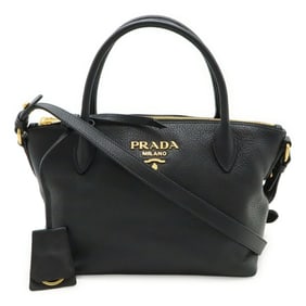 PRADA VIT.DAINO Handbag, Shoulder Bag, Striped NERO, Black, Purchased at a Japanese Boutique, 1BA111