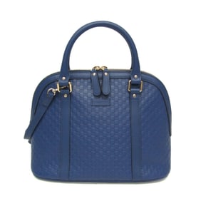 Gucci MicroGuccissima 449663 Women's Micro GG Leather Handbag,Shoulder Bag Blue