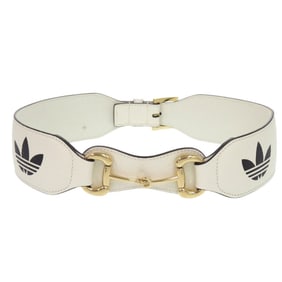 Excellent condition Gucci/Adidas Horsebit 625854 leather white belt, 0608
