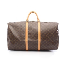 Louis Vuitton Keepall Bandouliere 60 Boston Bag, Coated Canvas and Leather, Monogram, Brown, Men's