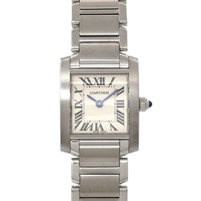 Cartier Tank Francaise SM W51008Q3 Women's Ivory Quartz Watch