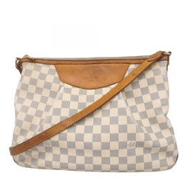 Louis Vuitton Damier Azur Siracusa MM Shoulder Bag N41112 White Women's