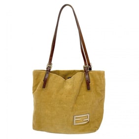 Fendi tote bag, corduroy, beige, women's