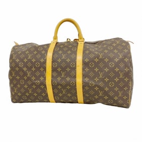 Louis Vuitton Monogram Keepall 55 Boston Bag M41424 Brown Women's