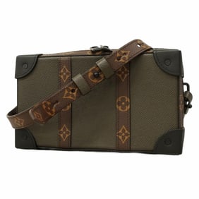 Louis Vuitton Taiga Monogram Soft Trunk Wallet Shoulder Bag M30697 Khaki Men's