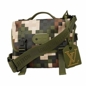 Louis Vuitton Damouflage Trail Handbag M24449 Khaki 2-Way Bag for Men