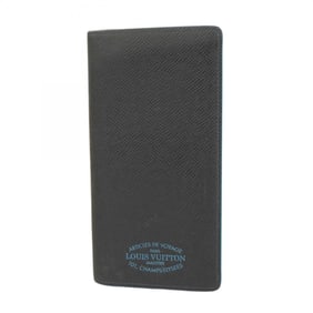 Louis Vuitton Taiga Portefeuille Brazza NM Long Wallet M30387 Blue Marine Men's