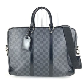 LOUIS VUITTON N41123 Damier Graphite Porte-Document Voyage GM Bag, Handbag, Shoulder Tote 2-Way