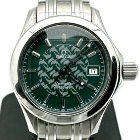 OMEGA Seamaster 120 2586.70 Jacques Mayol Date 1998 Limited Edition Green Stainless Steel Quartz