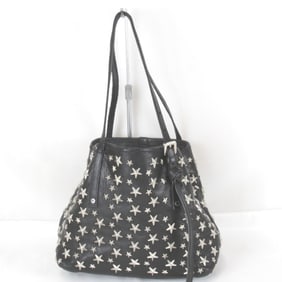 JIMMY CHOO Star Stud Leather Tote Bag in Black for Women