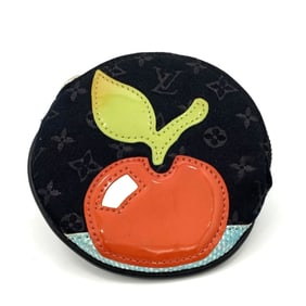 LOUIS VUITTON M92272 Coin Case, Comte de Fée Porte Monnaie Long, Apple Monogram Satin, Black,