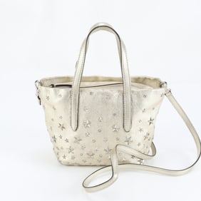 Jimmy Choo Mini Sarah Studded Leather 2-Way Shoulder Bag Tote for Women