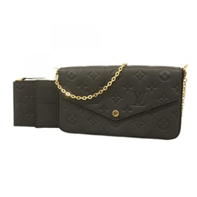 Louis Vuitton Monogram Empreinte Pochette Felicie M82477 Noir Women's Shoulder Wallet