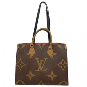 Louis Vuitton Monogram Giant Reverse On-the-Go MM Tote Bag M45321 Brown 2-Way for Women