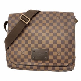 Louis Vuitton Damier Brooklyn MM Shoulder Bag N51211 Ebene Women's