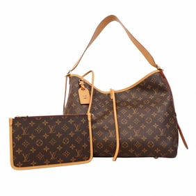 Louis Vuitton Monogram Carryall Shoulder Bag NM MM M46197 Brown Women's