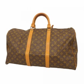 Louis Vuitton Monogram Keepall 50 Boston Bag M41426 Brown Men's and Women's