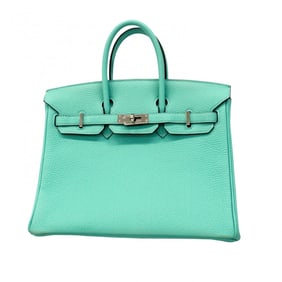 Hermes Birkin 35 Togo Blue Atoll Handbag with T Stamp for Women