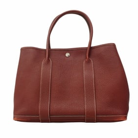 Hermes Hermès Garden PM Negonda Rouge vif Tote Bag with Q Stamp for Women