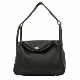 Hermes Hermès Lindy 30 Handbag, Taurillon Clemence Leather, Black, Y Stamp, 2-Way Bag for Women