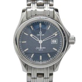 Omega Seamaster Watch 6501 827 Quartz Blue Dial Stainless Steel Women's OMEGA