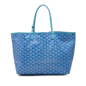 Goyard Saint Louis PM Tote Bag Shoulder Blue Leather Women's GOYARD