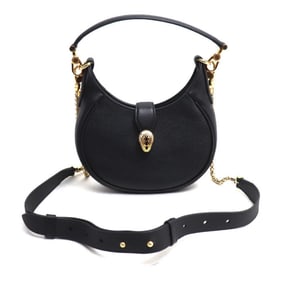 BVLGARI Serpenti Ellipse 2-Way Shoulder Bag, Black, 292051, Women's