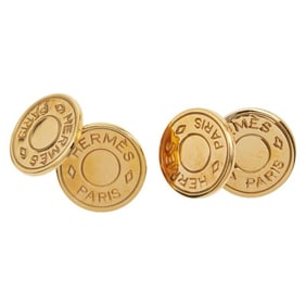 Hermès Serie Cufflinks Gold Plated Men's HERMES