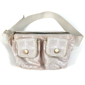 CHANEL New Travel Line CC Coco Mark Waist Pouch, Bag, Crossbody Belt Nylon, Women's, Pink